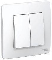 Переключатель с рамкой Systeme Electric Blanca 2-кл. проходной белый картинка